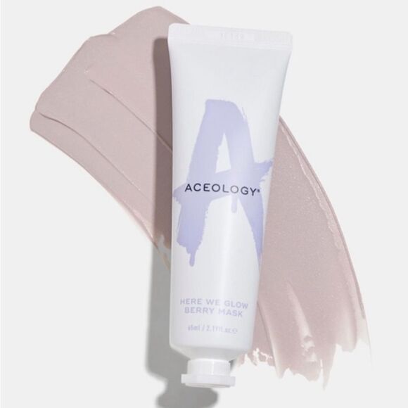 ⛄️ ACEOLOGY Here We Glow berry face mask 65ml new in box NIB - Picture 1 of 7